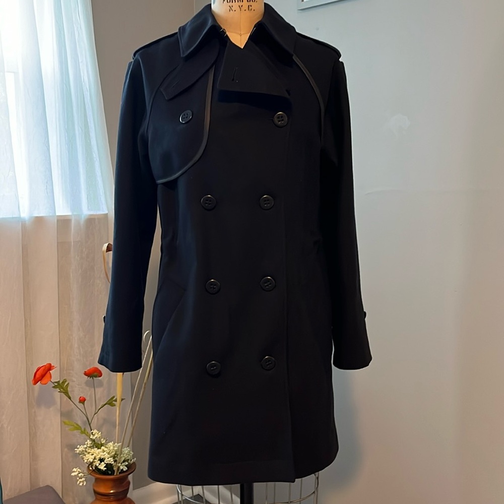 COACH convertible wool/viscose trench. NWOT